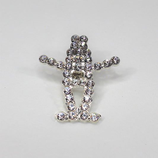 All Rhinestone Howdy Pin - Silver