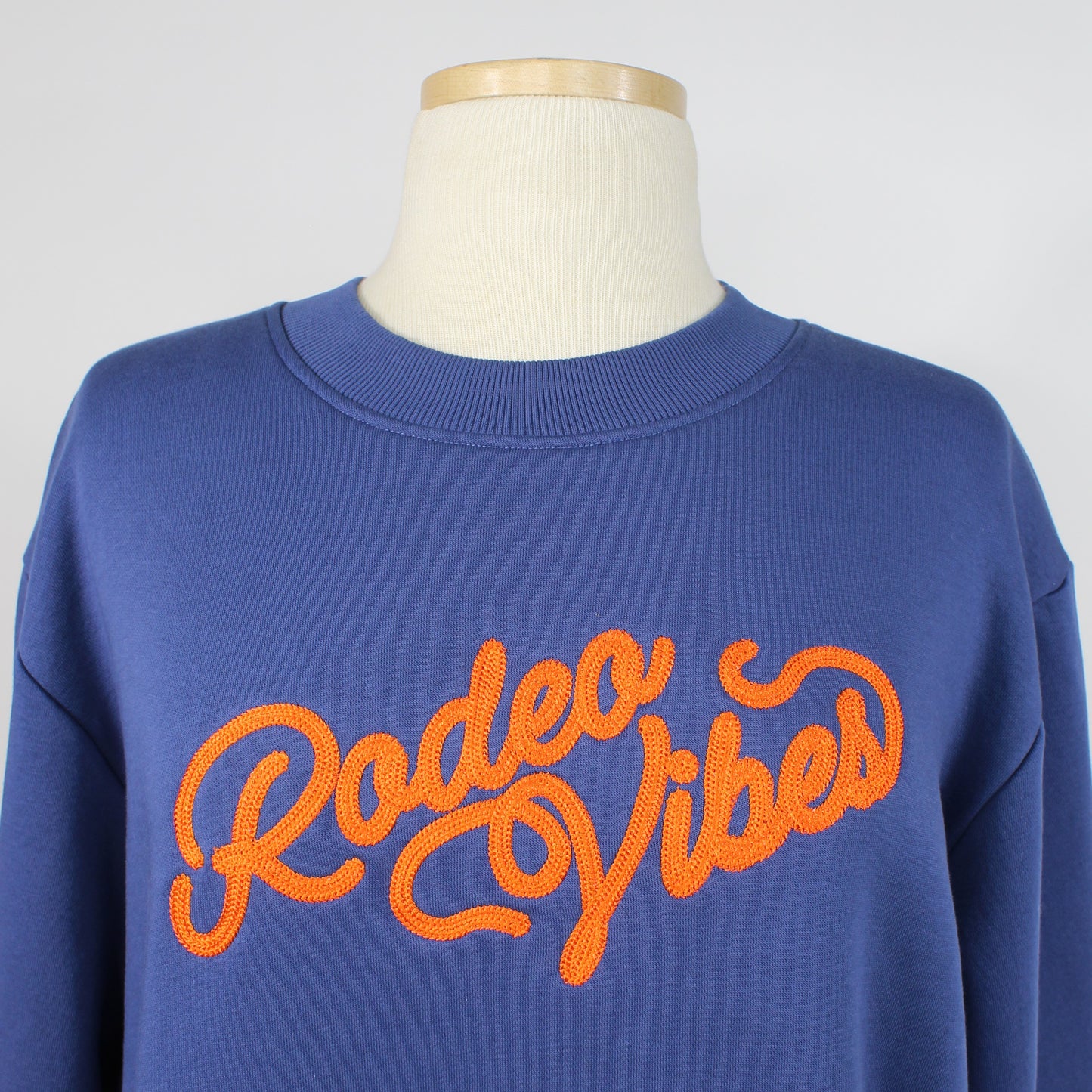 Rodeo Vibes Chain Stitch Sweatshirt - Navy