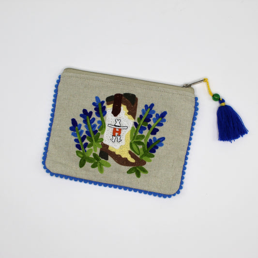 Blue Bonnet Boot Pouch 6x8in