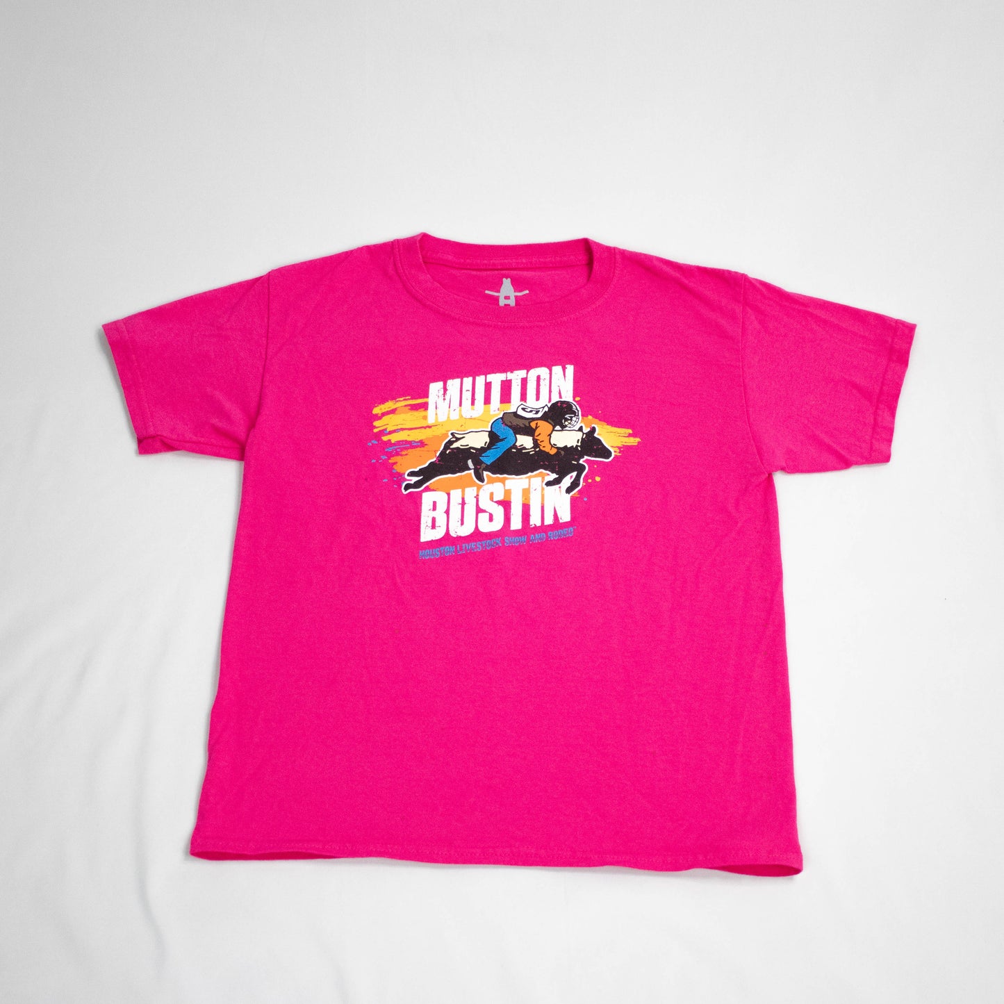 Mutton Bustin' Action Youth Tee - Heliconia