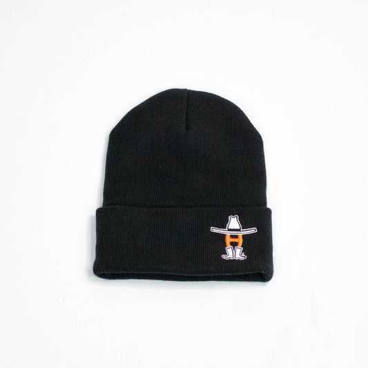 HLSR Beanie in Black - Side Bow-H
