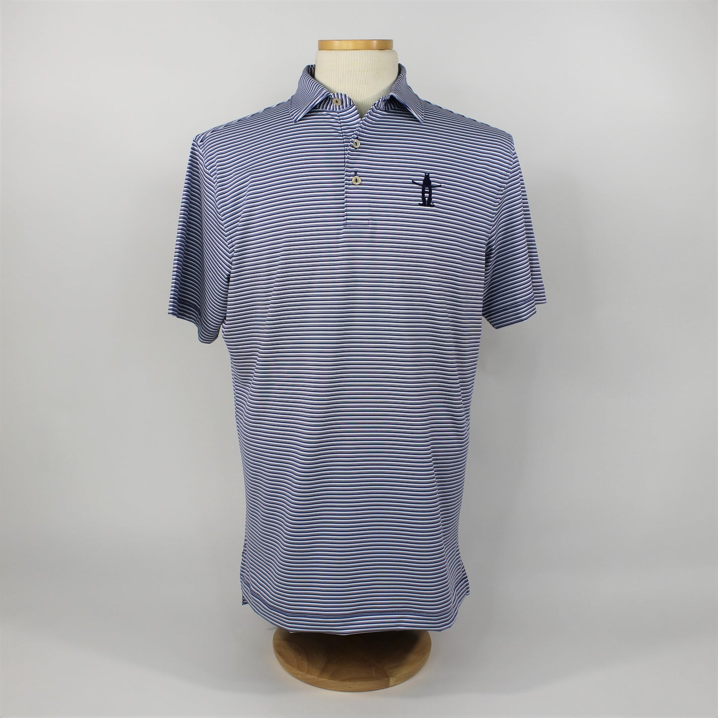 PM Cedar Stripe Polo - Sport Navy