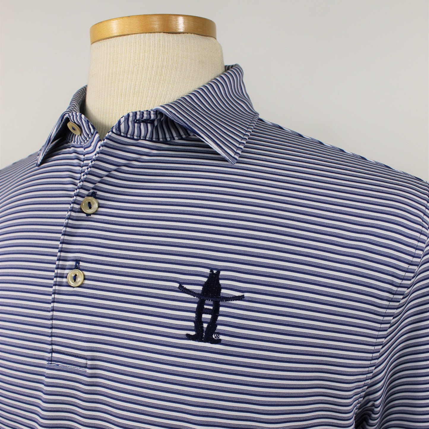 PM Cedar Stripe Polo - Sport Navy