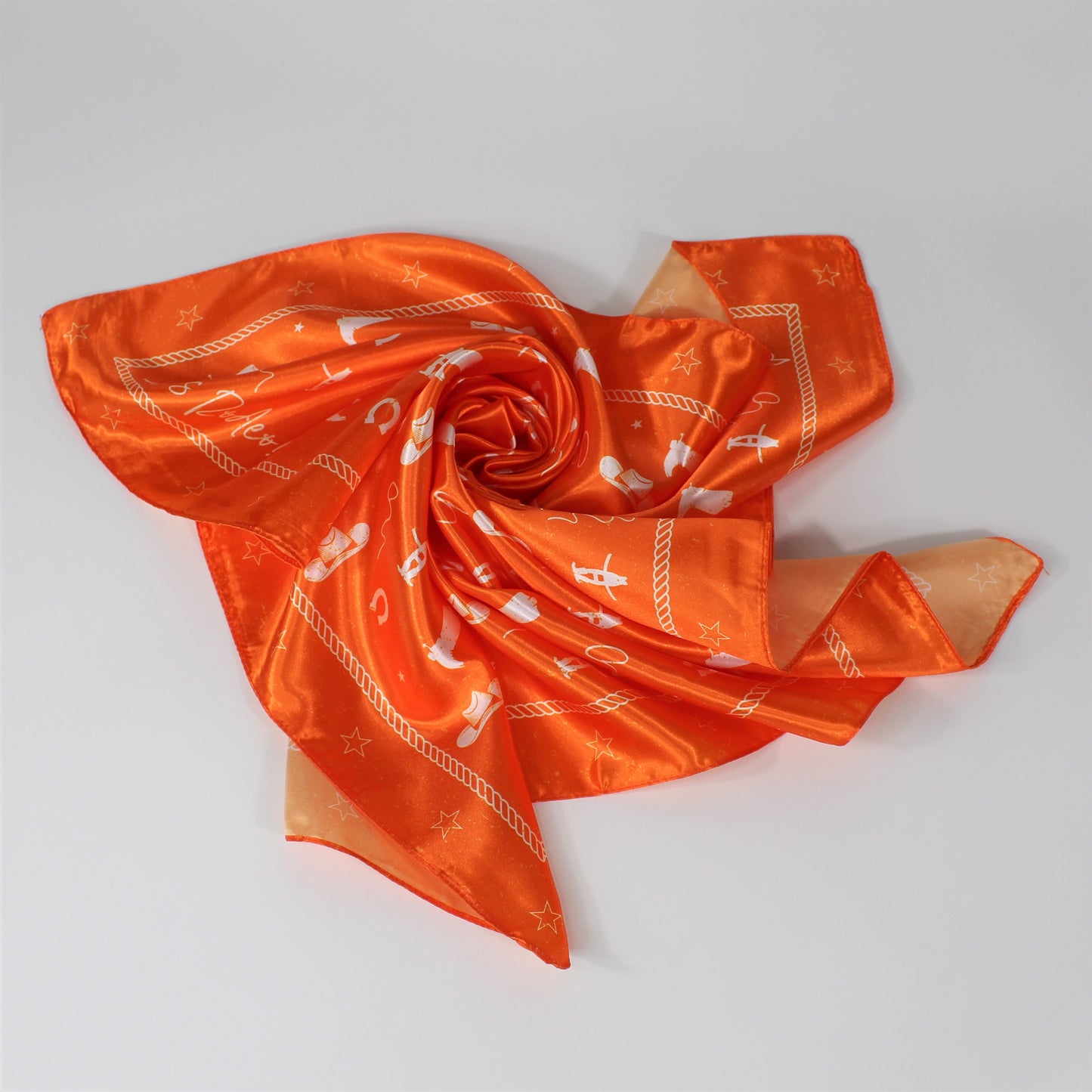 HLSR Icon Print Orange Scarf