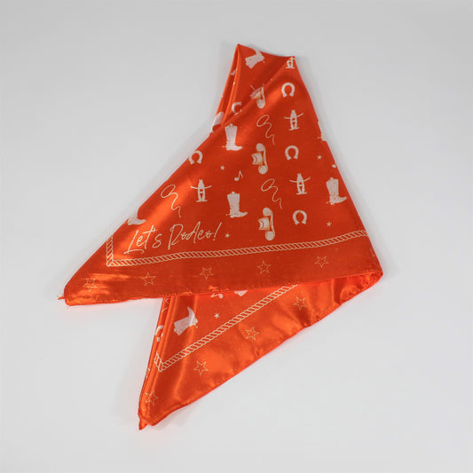 HLSR Icon Print Orange Scarf