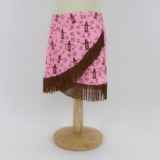 Youth Fringe Skirt - Pink