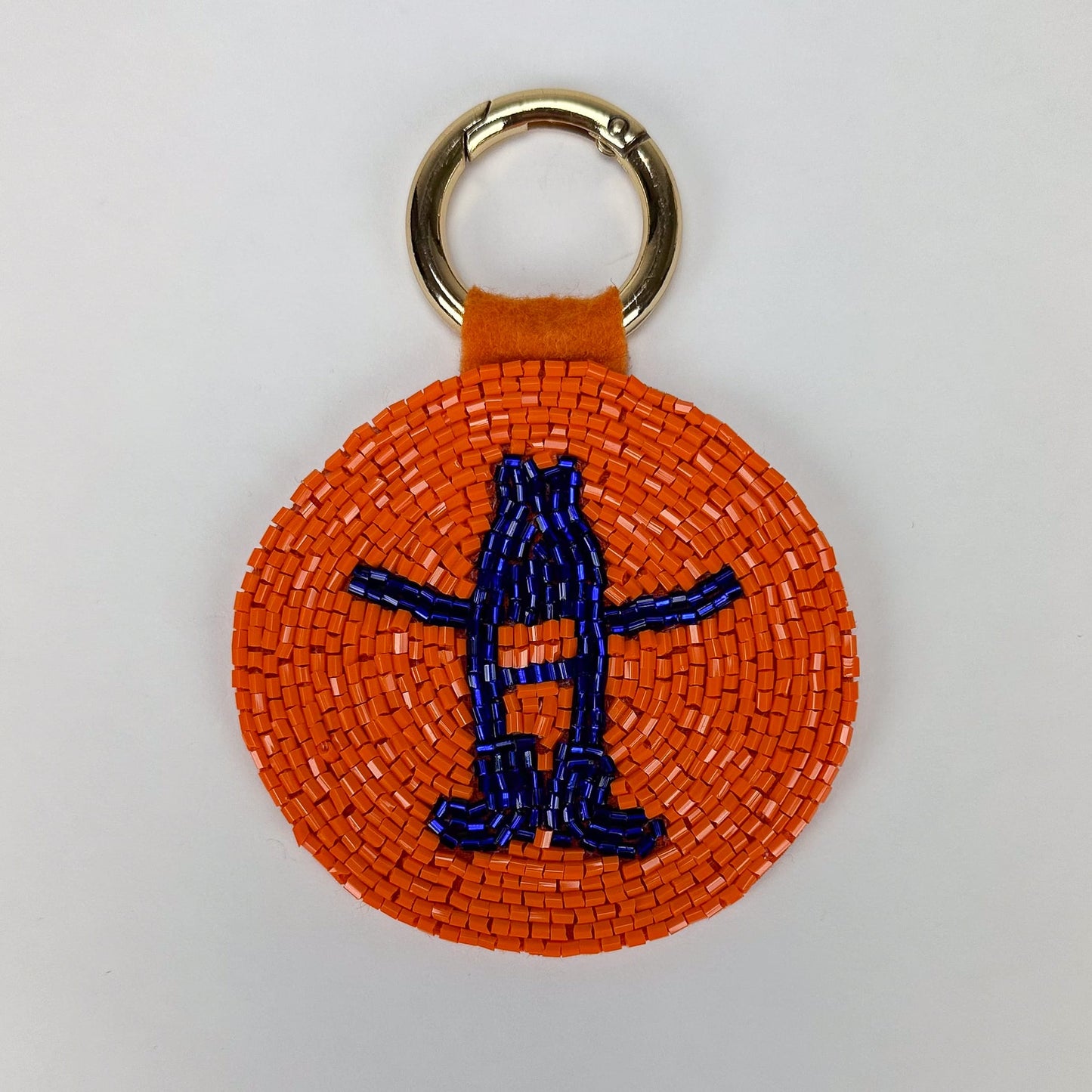 Beaded Howdy Keychain - Orange