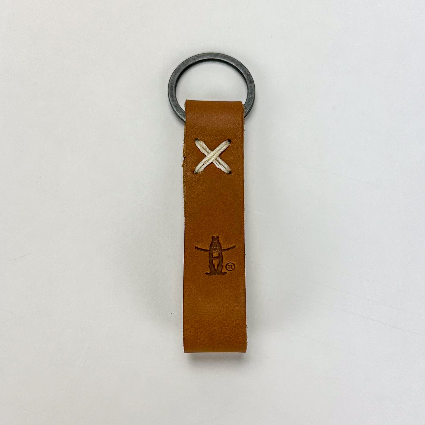 Bow-H Brand Leather Keychain