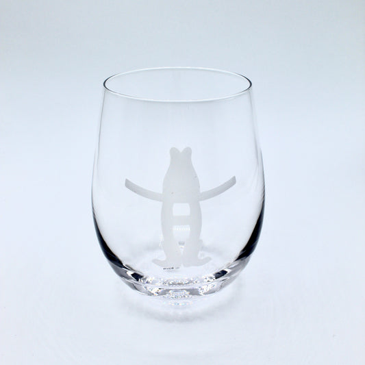 Stemless Wine Glass - Etched Logo (17oz)