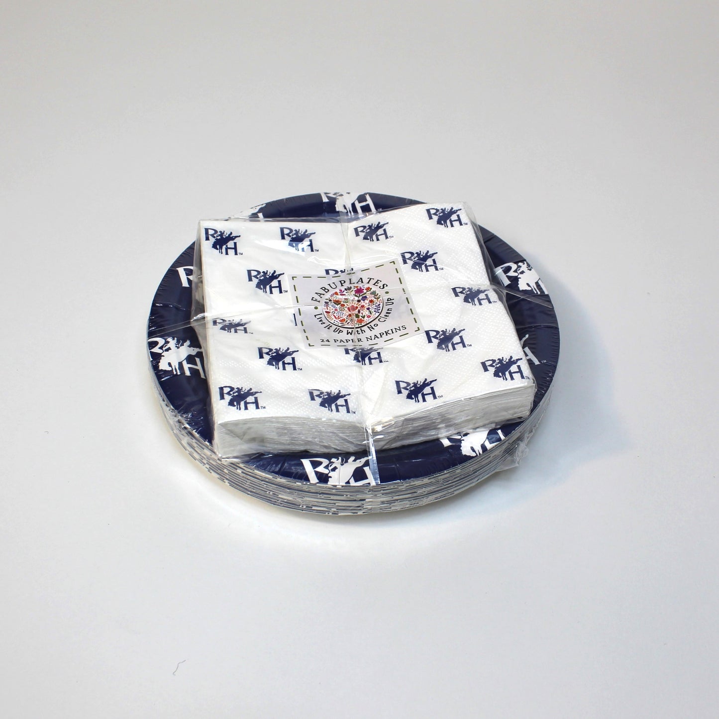 RH 7in Plate and Napkin Set - Navy