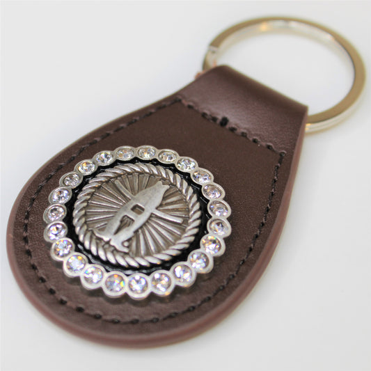 Leather Key Fob-Bling