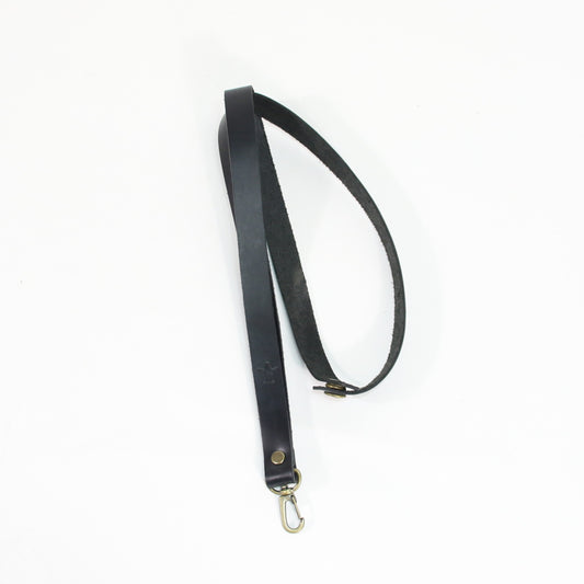 Leather Lanyard  Black