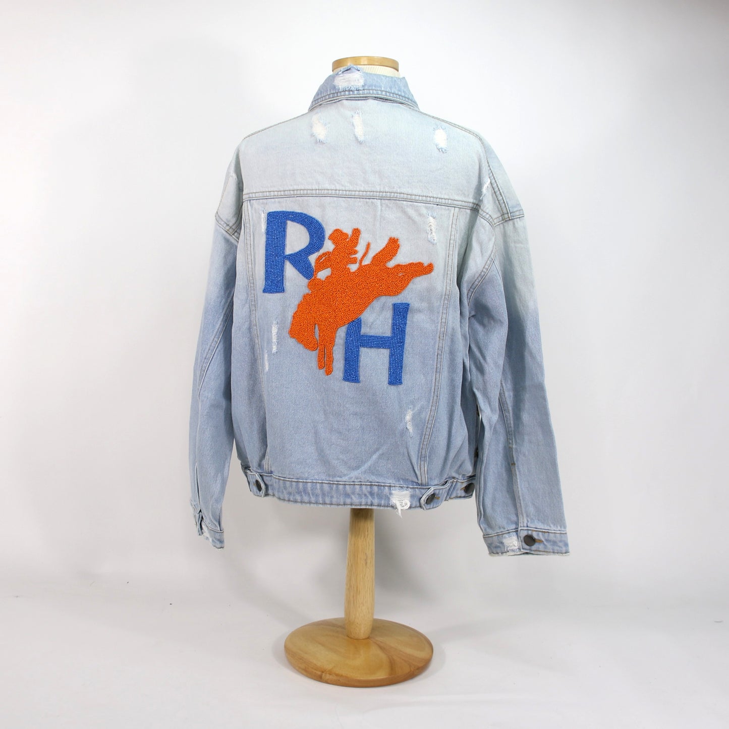 RH Bead-Back Denim Jkt - Distressed