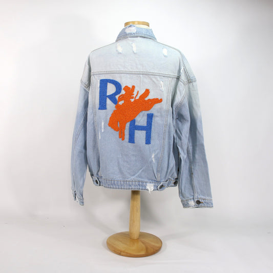 RH Bead-Back Denim Jkt - Distressed