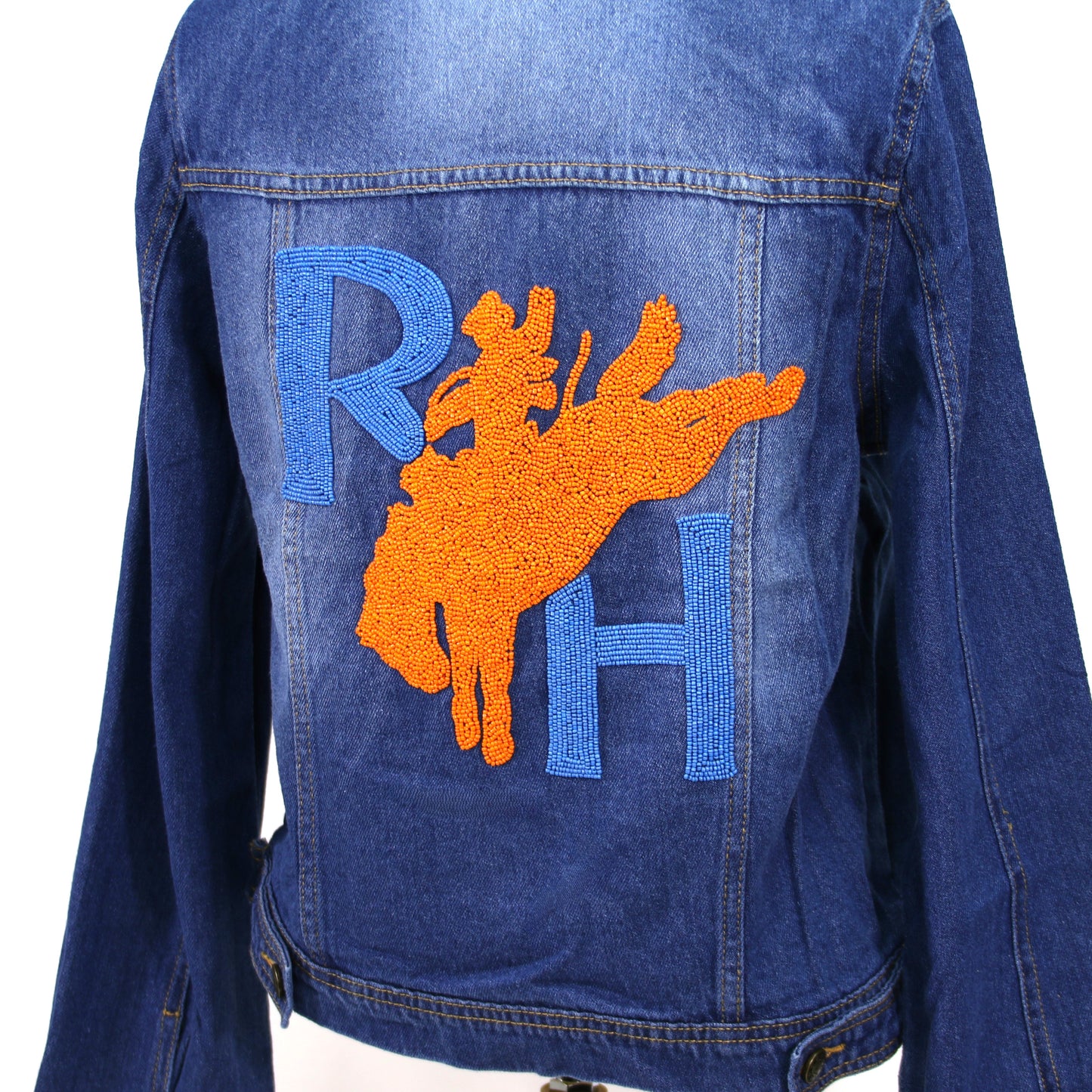 RH Bead-Back Denim Jkt - Dark Wash