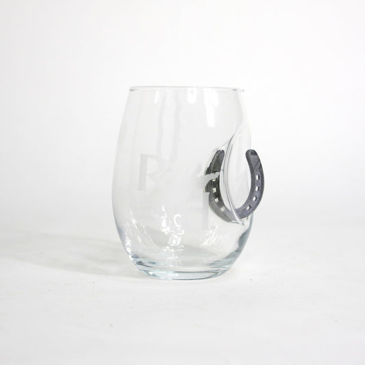 Horseshoe 15oz Wine Glass -  RH Bronc