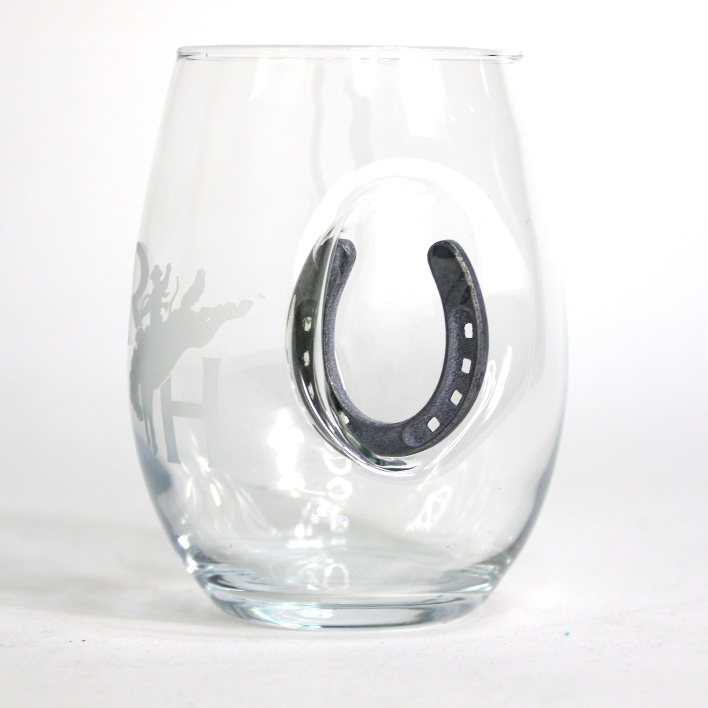 Horseshoe 15oz Wine Glass -  RH Bronc
