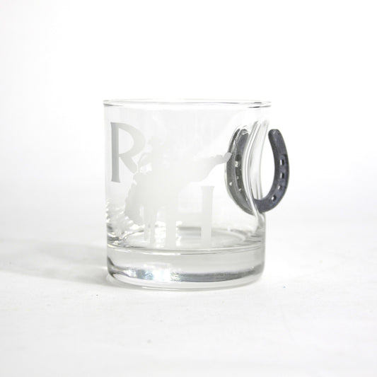 Horseshoe 11oz Rocks Glass - RH Bronc