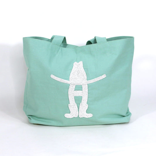 Bow-H Tote - Turquoise