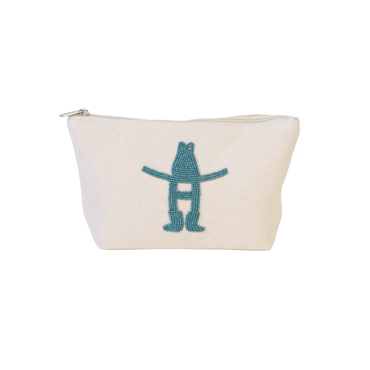 Bow-H Beaded Pouch - Turquoise