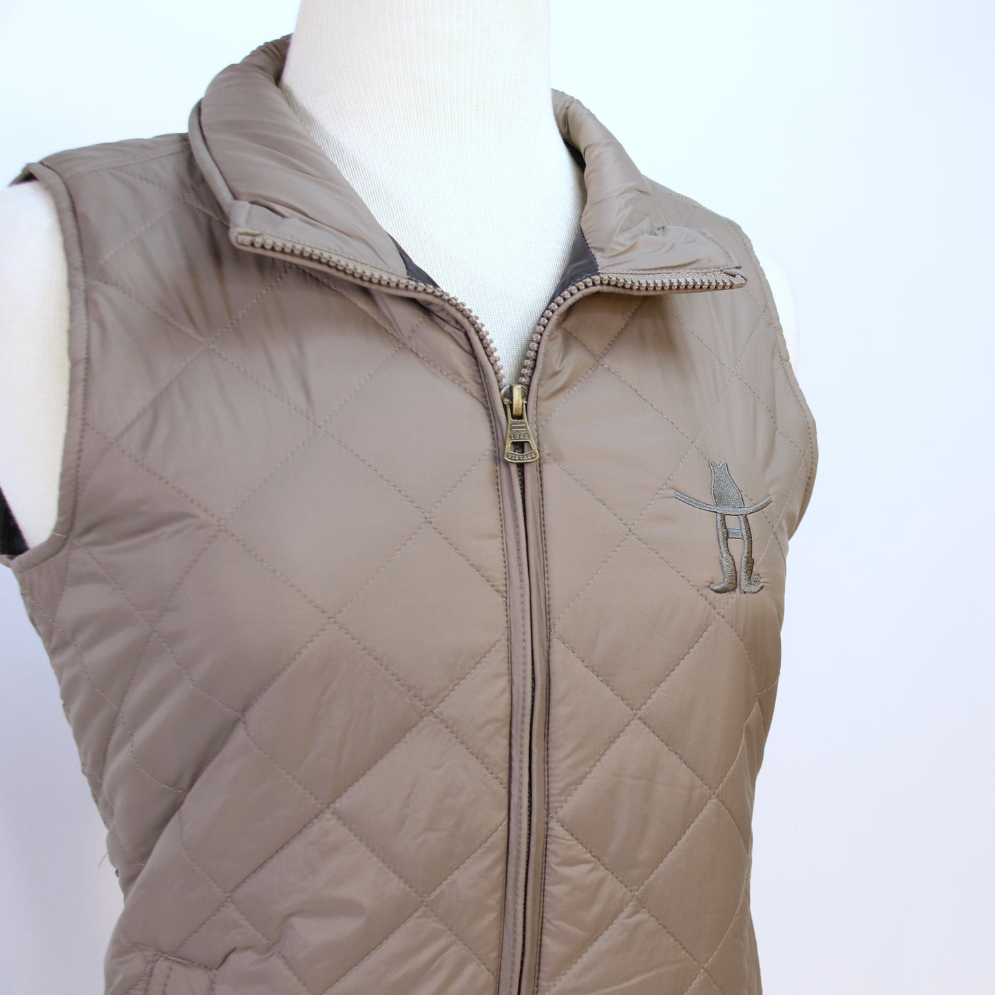 Ladies Quilted Vest - Tan