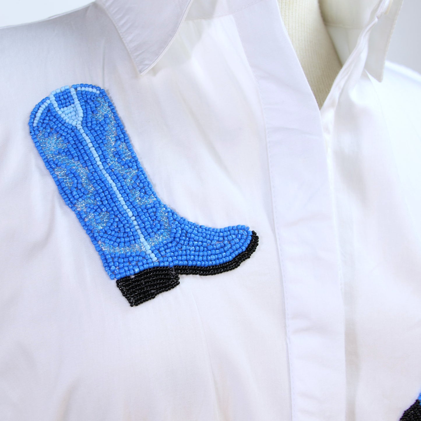 Beaded Dress - Blue Boots