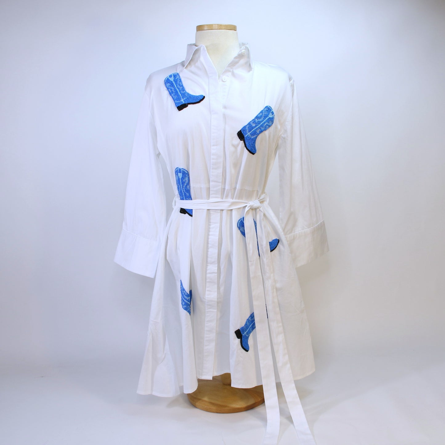 Beaded Dress - Blue Boots