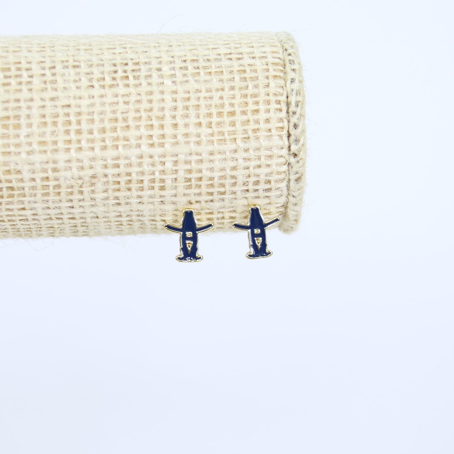 Bow-H Stud Earrings