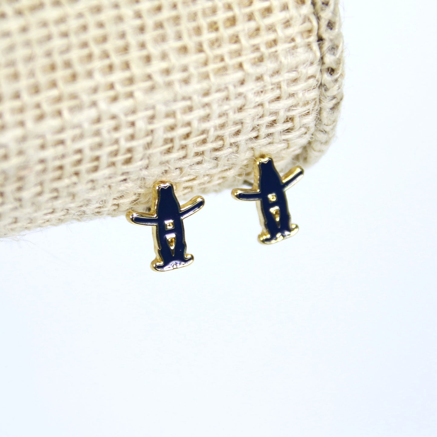 Bow-H Stud Earrings