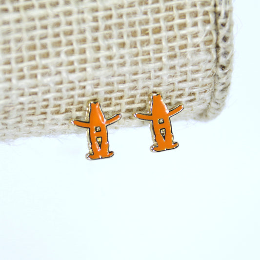 Bow-H Stud Earrings