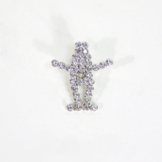 All Rhinestone Howdy Pin - Silver