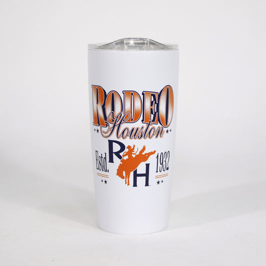 Rodeo Houston RH Tumbler- 20oz White