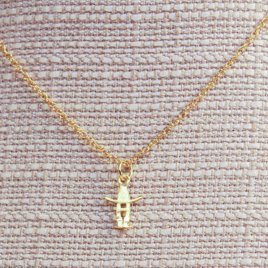 Christina Greene Bow-H Necklace - Gold Plated