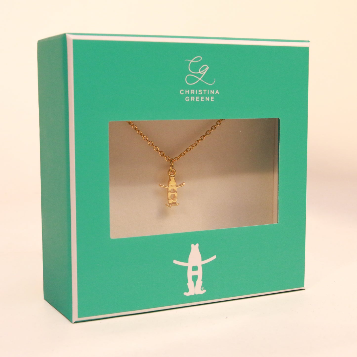 CG Bow-H Charm Necklace - Gold Plated