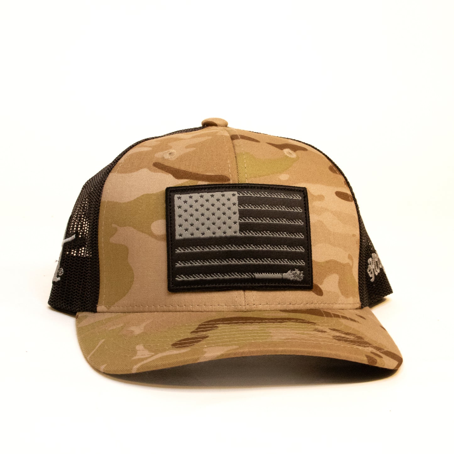 Camo Black American Flag Hat