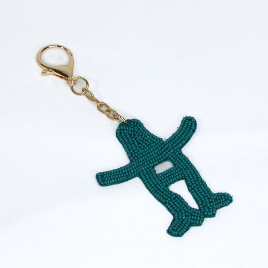 Turquoise Beaded Bag Charm
