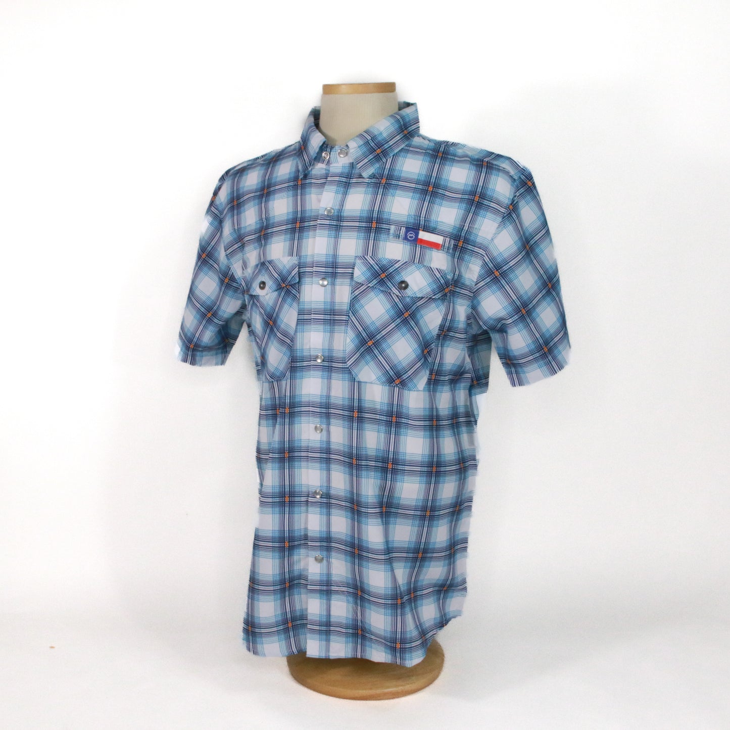 Mens Bow-H Plaid Fishing Shirt - Navy