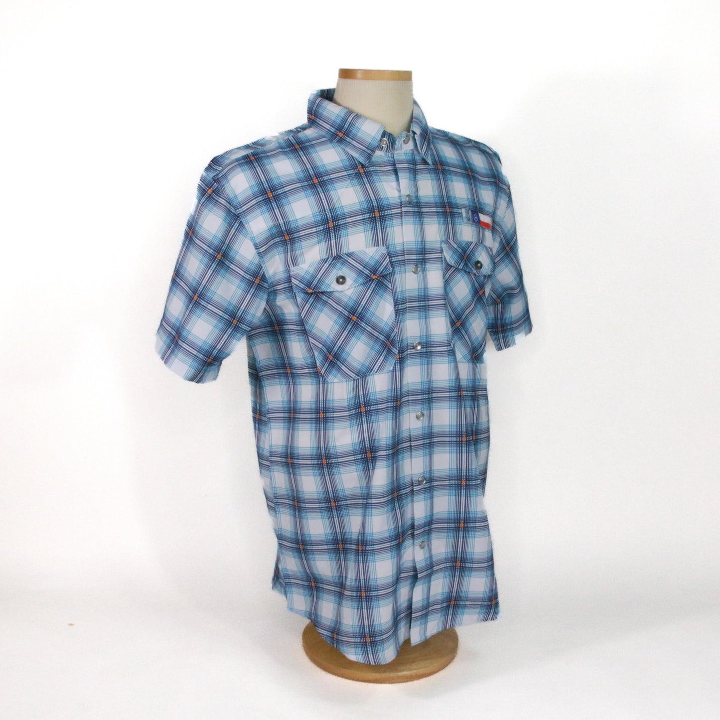 Mens Bow-H Plaid Fishing Shirt - Navy