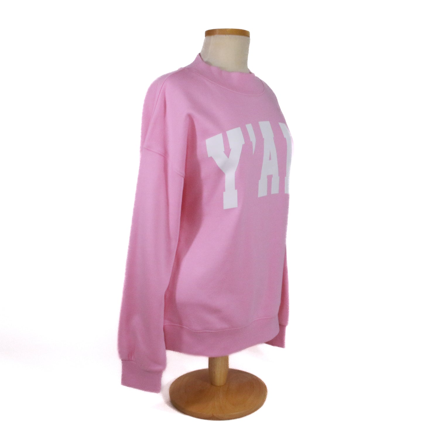 Mockneck Yall Sweatshirt - Blush