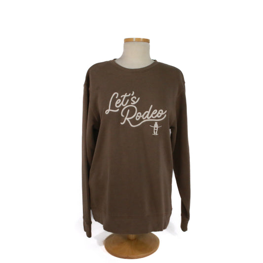 Lets Rodeo Chainstitch Sweatshirt - Mocha