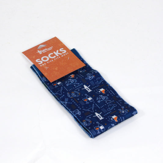Icon Pop Socks - Navy