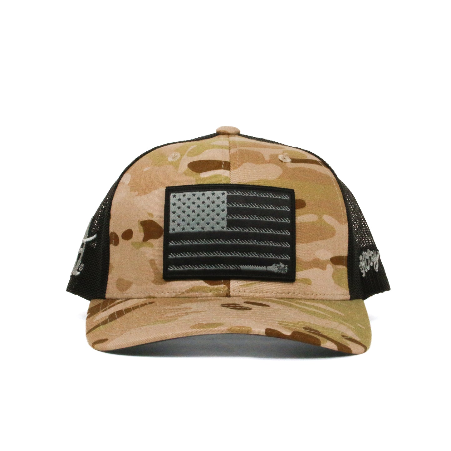 Camo Black American Flag Hat
