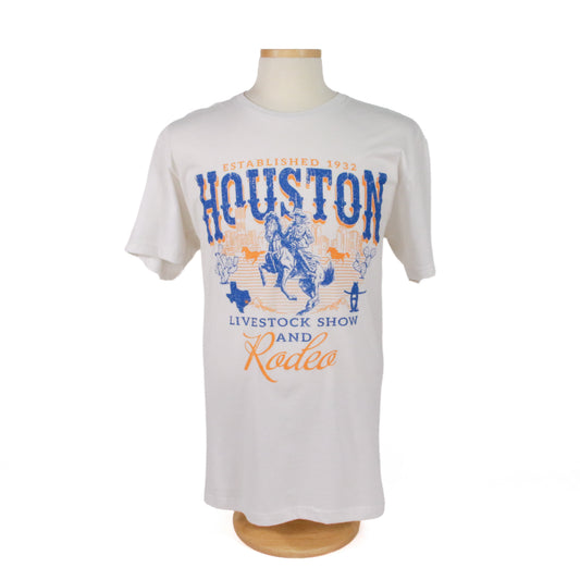 Houston Retro Skyline Tee - Natural