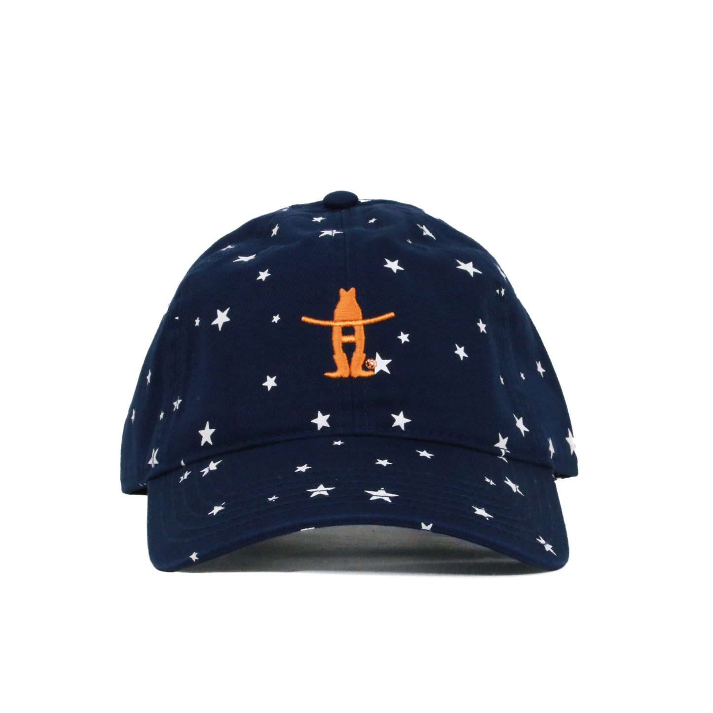 Ladies Cap w/Stars and Orange Bow-H -Navy