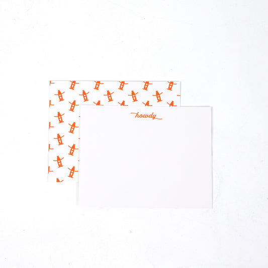 Howdy Notecard Set -Orange (8pcs)