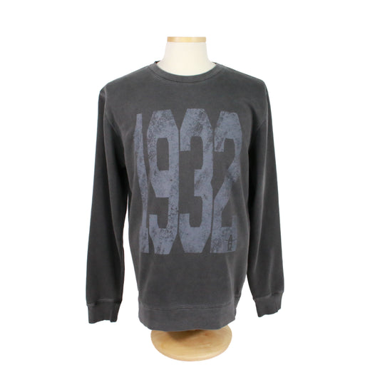 1932 Distressed Crew Sweatshirt - Charcoal