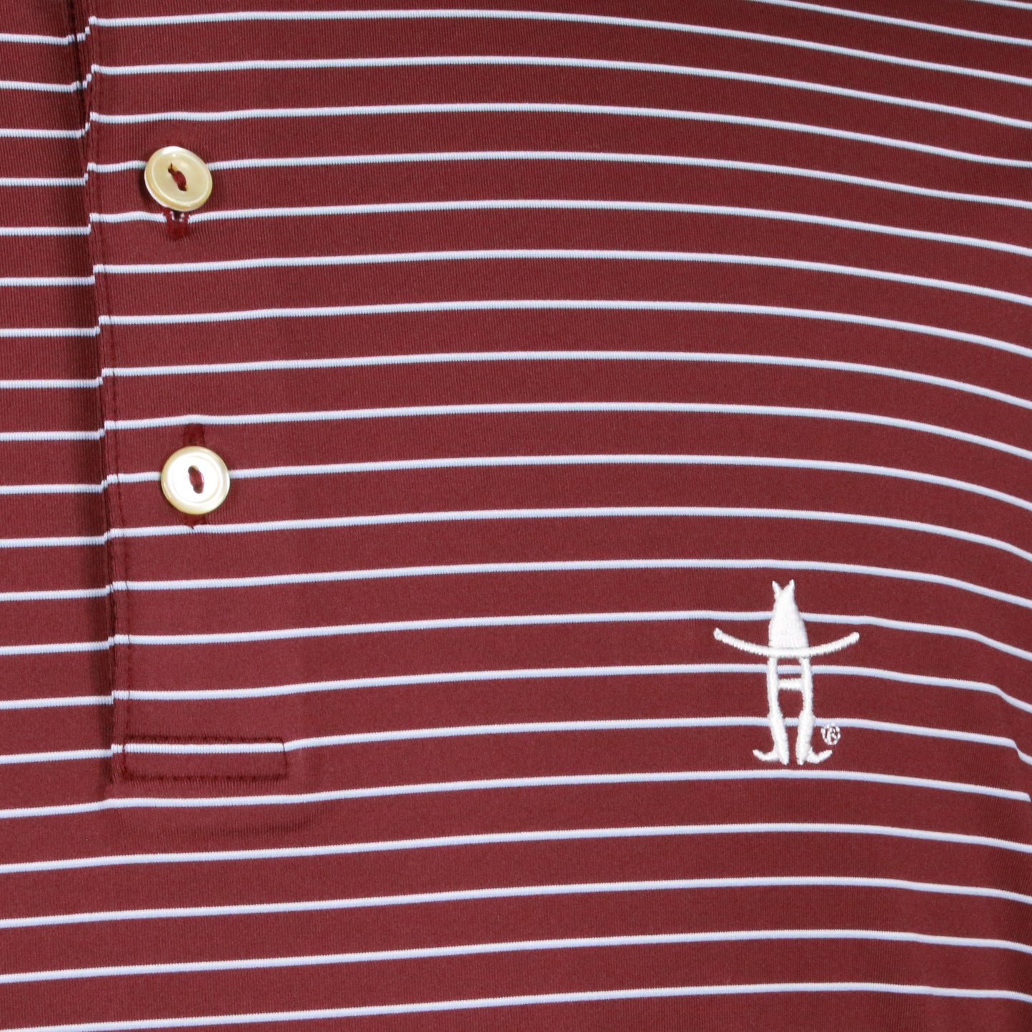 Peter Millar Oaks Polo - Maroon Stripe