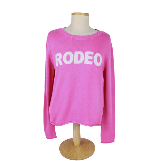 Ladies Rodeo Intarsia Sweater - Pink