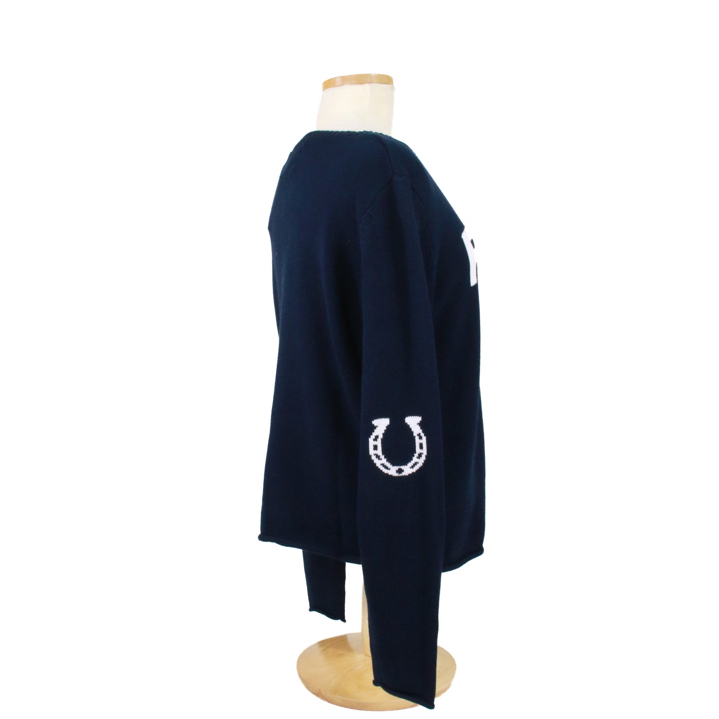 Ladies Rodeo Intarsia Sweater - Navy