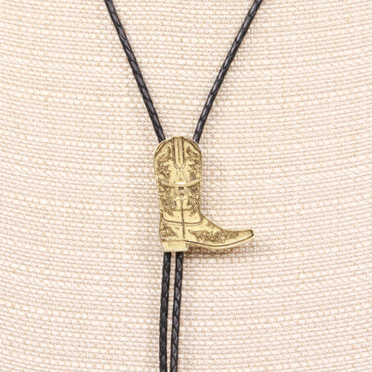 November Maker Gold Boot Bolo